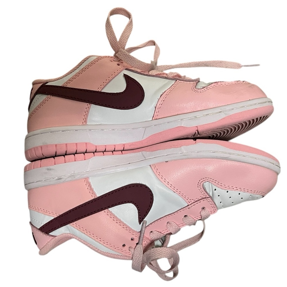 Nike girls dunk low pink foam lace up sneakers - Picture 5 of 8